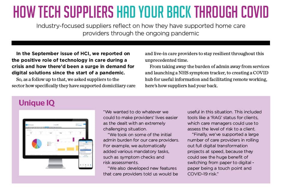 How home care technology providers had your back during COVID-19