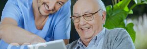 Carer utlising electronic care planning with client