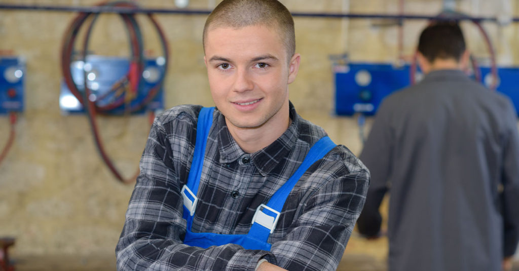 Young mechanic apprentice, cqc autism