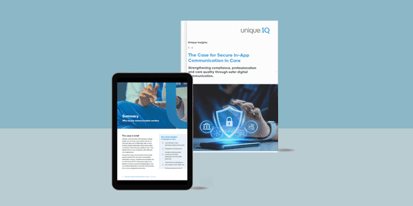 secure in app communication in care