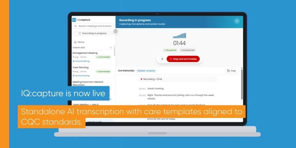 AI care transcription