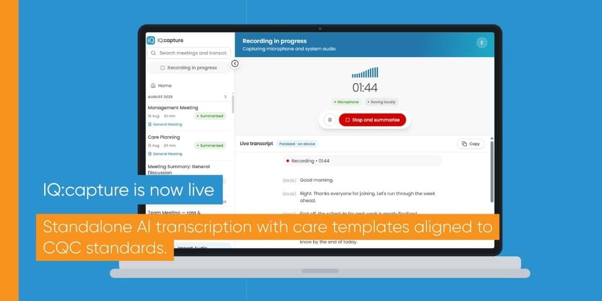AI care transcription