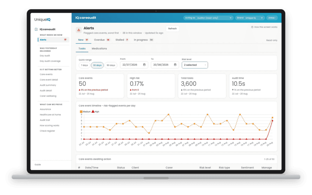 AI care auditing